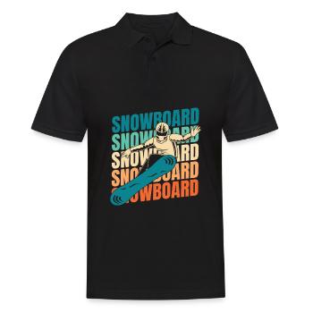 Snowboard Snowboarder - Männer Poloshirt - Schwarz - Vorne - Kai (181cm)