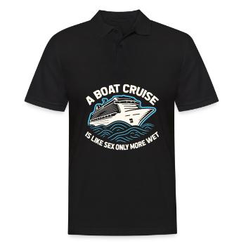 Kreuzfahrt Witzig - Männer Poloshirt - Schwarz - Vorne - Kai (181cm)
