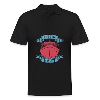 Kreuzfahrt Feeling Nauti - Männer Poloshirt - Schwarz - Vorne - Kai (181cm)