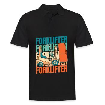 Gabelstapler Staplerfahrer - Männer Poloshirt - Schwarz - Vorne - Kai (181cm)