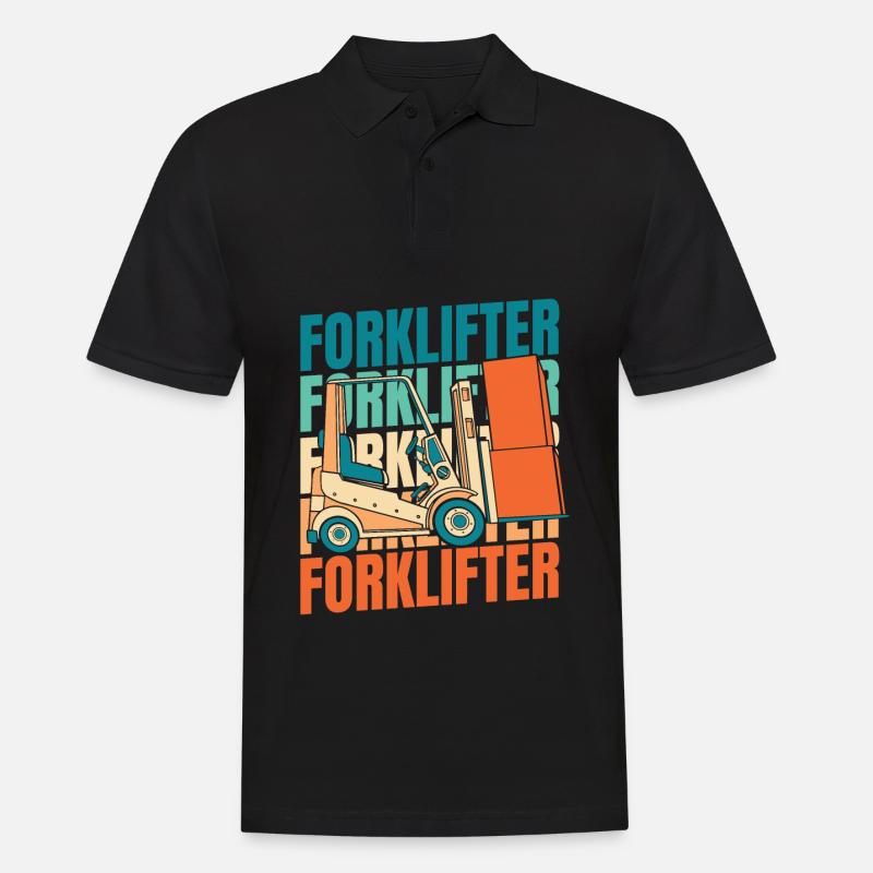 Gabelstapler Staplerfahrer - Männer Poloshirt - Schwarz