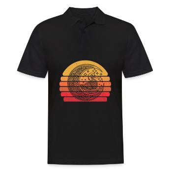 Duck Moon Phases - Men's Polo Shirt - black - Front - Kai (181cm)