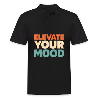 Fahrstuhl Aufzug - Männer Poloshirt - Schwarz - Vorne - Kai (181cm)