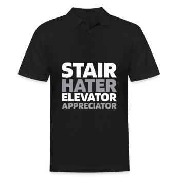 Elevator Elevator - Men's Polo Shirt - black - Front - Kai (181cm)