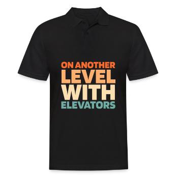 Elevator Elevator - Men's Polo Shirt - black - Front - Kai (181cm)