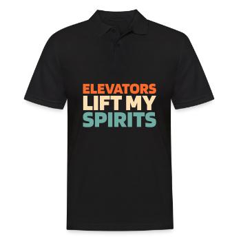 Elevator Elevator - Men's Polo Shirt - black - Front - Kai (181cm)
