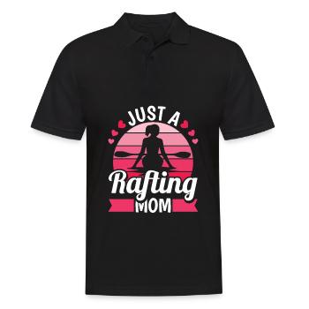 Rafting Mutter Just A Rafting Mom - Men's Polo Shirt - black - Front - Kai (181cm)
