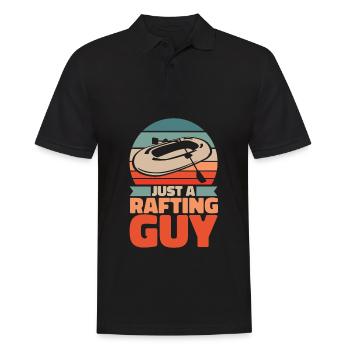 Rafting Just A Rafting Guy - Männer Poloshirt - Schwarz - Vorne - Kai (181cm)