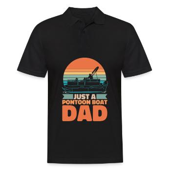 Pontonboot Vater Just A Pontoon Boat Dad - Männer Poloshirt - Schwarz - Vorne - Kai (181cm)