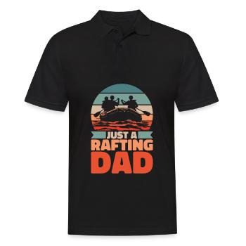 Rafting Vater Just A Rafting Dad - Männer Poloshirt - Schwarz - Vorne - Kai (181cm)