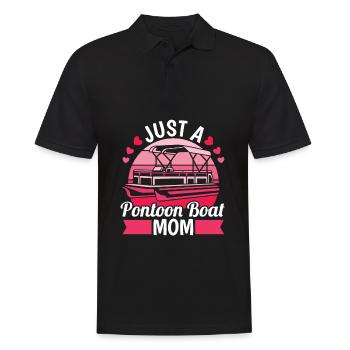 Pontonboot Just A Pontoon Boat Mom - Männer Poloshirt - Schwarz - Vorne - Kai (181cm)