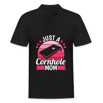 Cornhole Blind Hole Jeu Juste une maman Cornhole - Polo Homme - noir - Devant - Kai (181cm)