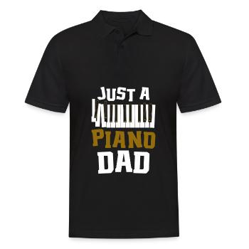 Pianiste Klavier Piano Just A Piano Dad - Polo Homme - noir - Devant - Kai (181cm)