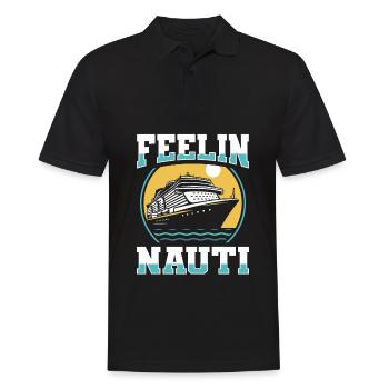 Kreuzfahrt Feeling Nauti - Männer Poloshirt - Schwarz - Vorne - Kai (181cm)