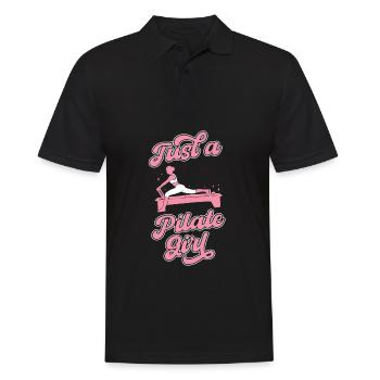 Pilates Just A Pilates Girl - Männer Poloshirt - Schwarz - Vorne - Kai (181cm)