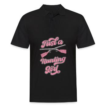 Chasse Chasseur Chasseur Juste Une Fille De Chasse - Polo Homme - noir - Devant - Kai (181cm)
