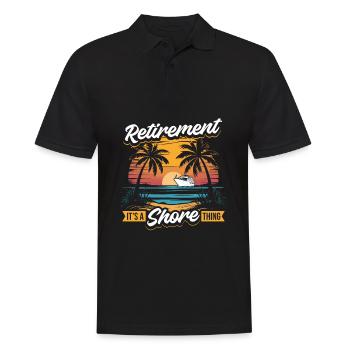 Kreuzfahrt Retired Retirement - Männer Poloshirt - Schwarz - Vorne - Kai (181cm)