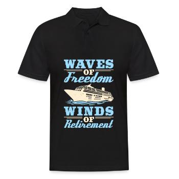 Kreuzfahrt Retired Retirement - Männer Poloshirt - Schwarz - Vorne - Kai (181cm)