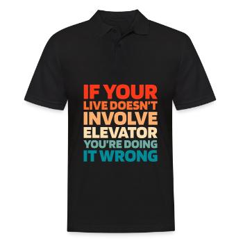 Elevator Elevator - Men's Polo Shirt - black - Front - Kai (181cm)