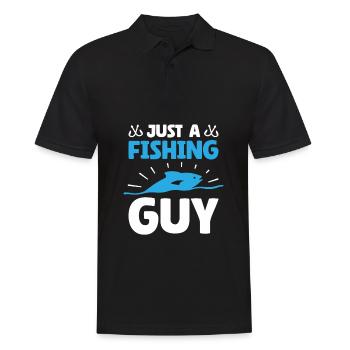 Pêcheuse Angeln juste un pêcheur - Polo Homme - noir - Devant - Kai (181cm)