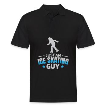 Schlittschuhlaufen juste un patineur sur glace - Polo Homme - noir - Devant - Kai (181cm)