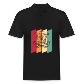 Gamer Gaming Pizza Gaming Controller - Männer Poloshirt - Schwarz - Vorne - Kai (181cm)