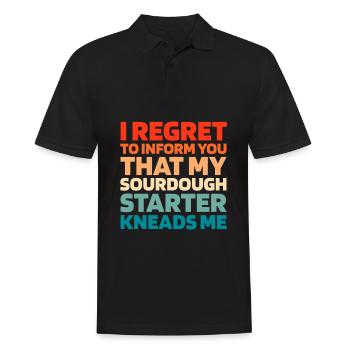 Sauerteig Brot - Männer Poloshirt - Schwarz - Vorne - Kai (181cm)