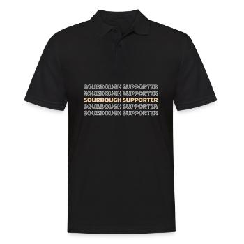 Sauerteig Brot - Männer Poloshirt - Schwarz - Vorne - Kai (181cm)