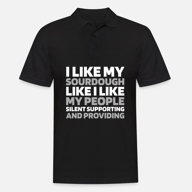 Sauerteig Brot - Männer Poloshirt - Schwarz