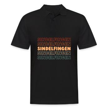 Deutsche Stadt Sindelfingen Badenwürttemberg - Männer Poloshirt - Schwarz - Vorne - Kai (181cm)