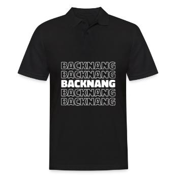 German city Backnang, Baden-Württemberg - Men's Polo Shirt - black - Front - Kai (181cm)
