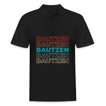 Deutsche Stadt Bautzen Sachsen - Männer Poloshirt - Schwarz - Vorne - Kai (181cm)