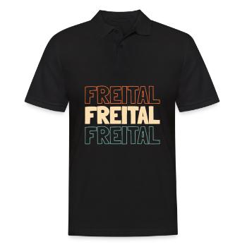 German city of Freital Saxony - Men's Polo Shirt - black - Front - Kai (181cm)