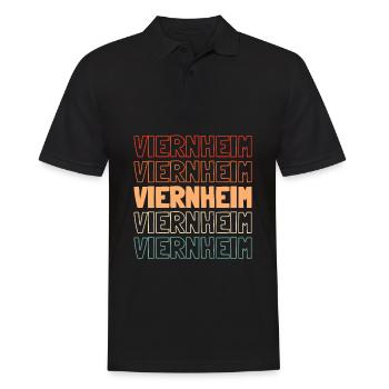 German city of Viernheim, Hesse - Men's Polo Shirt - black - Front - Kai (181cm)