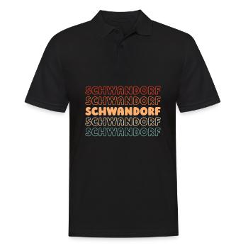 Ville allemande de Schwandorf, Bavière - Polo Homme - noir - Devant - Kai (181cm)