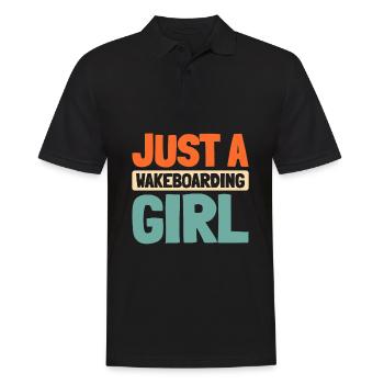 Wakeboard Wakeboarder Just A Wakeboarding Girl - Männer Poloshirt - Schwarz - Vorne - Kai (181cm)