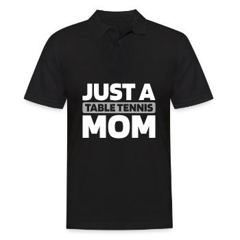 Tischtennis Pingpong Just A Table Tennis Mom - Men's Polo Shirt - black - Front - Kai (181cm)