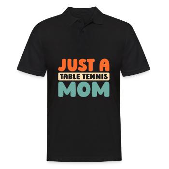 Tischtennis Pingpong Just A Table Tennis Mom - Men's Polo Shirt - black - Front - Kai (181cm)