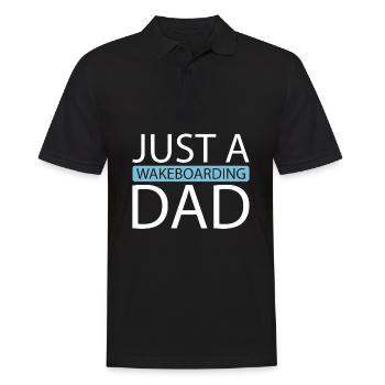 Wakeboard Wakeboarder Juste un papa wakeboard - Polo Homme - noir - Devant - Kai (181cm)