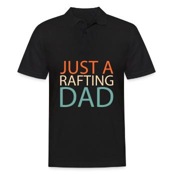 Rafting Just A Rafting Dad - Männer Poloshirt - Schwarz - Vorne - Kai (181cm)