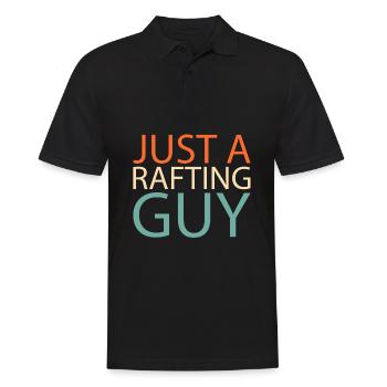 Rafting Just A Rafting Guy - Männer Poloshirt - Schwarz - Vorne - Kai (181cm)