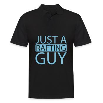 Rafting Just A Rafting Guy - Männer Poloshirt - Schwarz - Vorne - Kai (181cm)