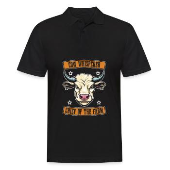 Éleveur de vaches, éleveur laitier, chef d’exploitation - Polo Homme - noir - Devant - Kai (181cm)
