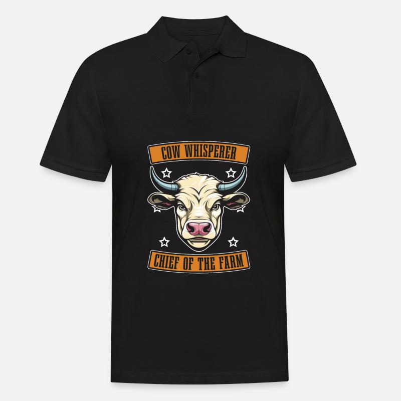 Kuhbauer Milchbauer Chef Der Farm - Männer Poloshirt - Schwarz