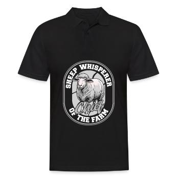 Shepherd Sheep Chief of the Farm - Men's Polo Shirt - black - Front - Kai (181cm)