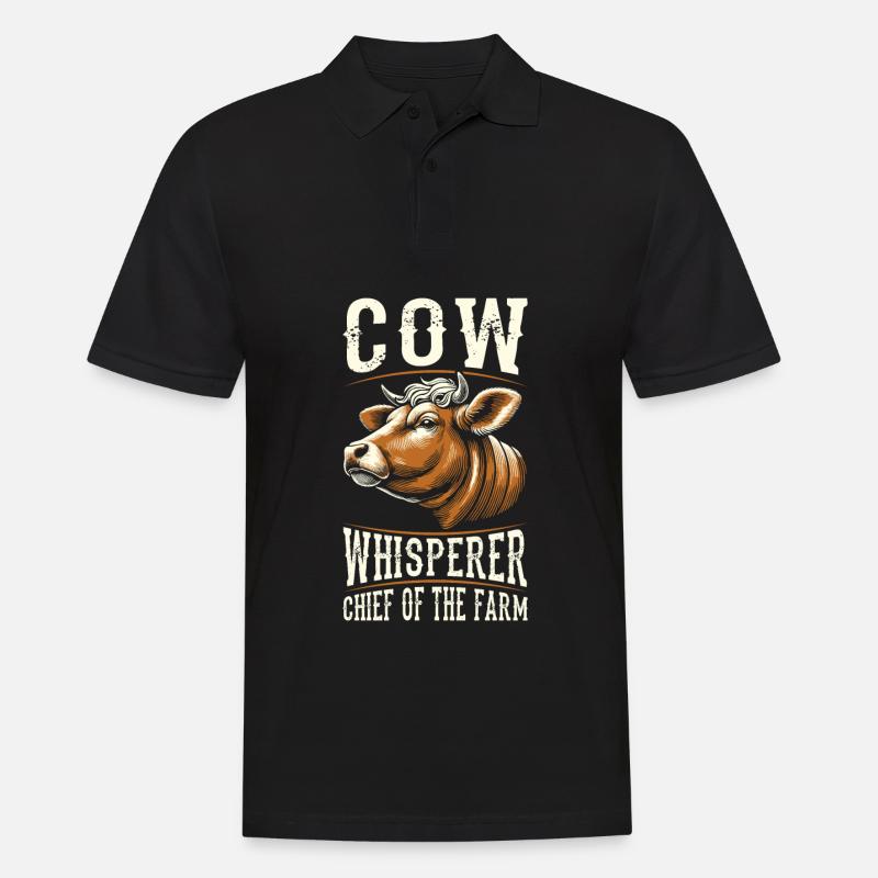 Kuhbauer Milchbauer Chef Der Farm - Männer Poloshirt - Schwarz