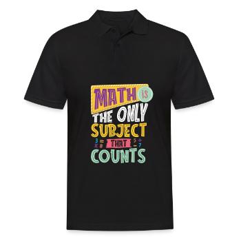 Mathe Mathematik Lustig Math Drôle Jeu de mots - Polo Homme - noir - Devant - Kai (181cm)