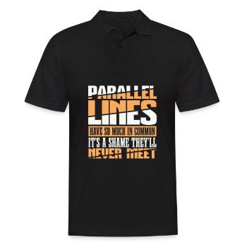Mathe Mathematik Lustig Math Drôle Jeu de mots - Polo Homme - noir - Devant - Kai (181cm)