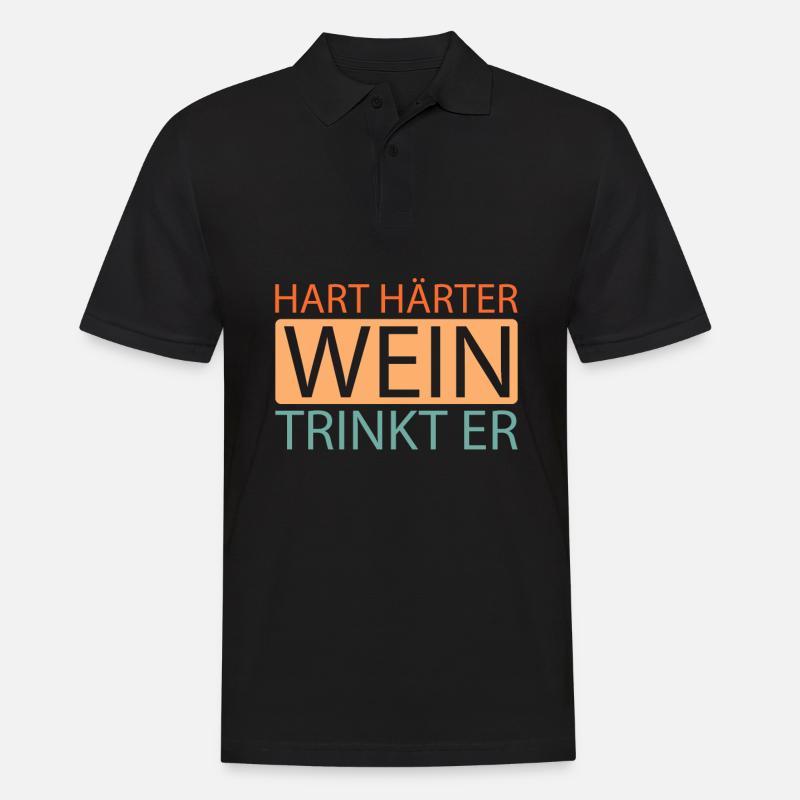 Wein Winzer - Männer Poloshirt - Schwarz