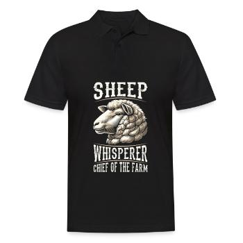 Shepherd Sheep Chief of the Farm - Men's Polo Shirt - black - Front - Kai (181cm)